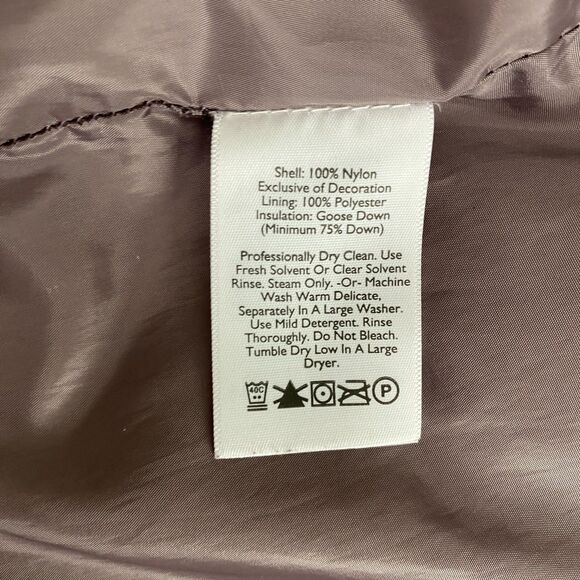 Eddie Bauer Goose Down Filled Puffer Jacket Purple Quilted Coat Size 2XL - Picture 7 of 9